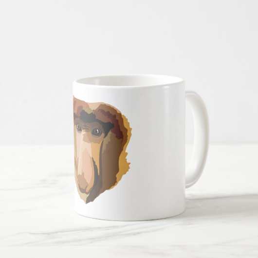 Mug P est pour Proboscis Monkey (Devant droit)