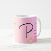 Mug "P" initial (11oz) (Devant droit)