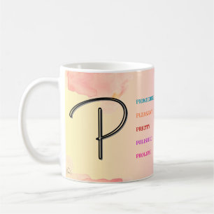 Mug "P" initial (11oz)