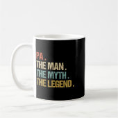 Mug Pa The Man Myth Legend Shirt Funny Father Dad Chri (Gauche)