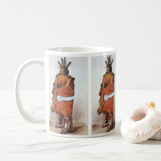 Mug Pachtuwa-Chta, Arikara Warrior Portrait par Bodmer (Avec donut)