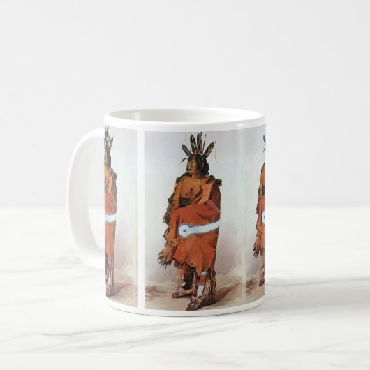 Mug Pachtuwa-Chta, Arikara Warrior Portrait par Bodmer (Devant gauche)