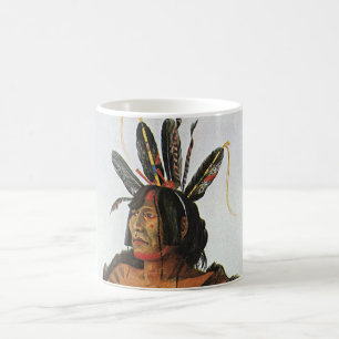 Mug Pachtuwa-Chta, Arikara Warrior Portrait par Bodmer