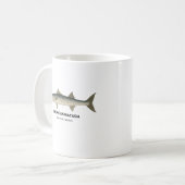 Mug Pacific Barracuda - Animaux marins de Californie (Devant gauche)