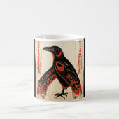 Mug Pacific Northwest art style raven (Centre)