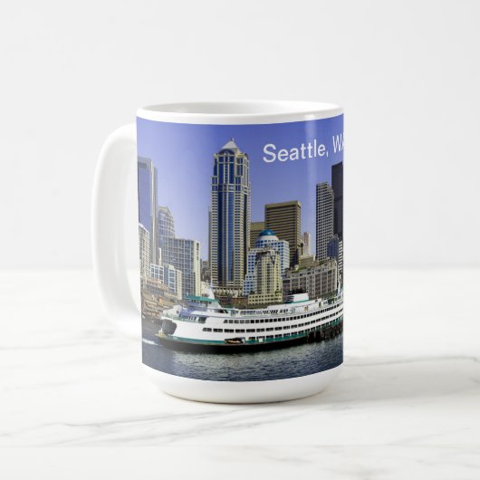 Mug Pacific Northwest Seattle Ferry & Builds (Devant gauche)