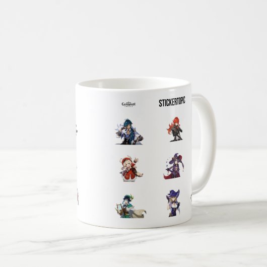 Mug Pack de caractères Genshin Impact (Devant droit)