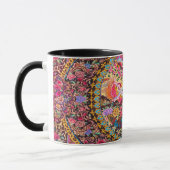 Mug Pacock bleu or rose Fleurs florales persanes (Gauche)