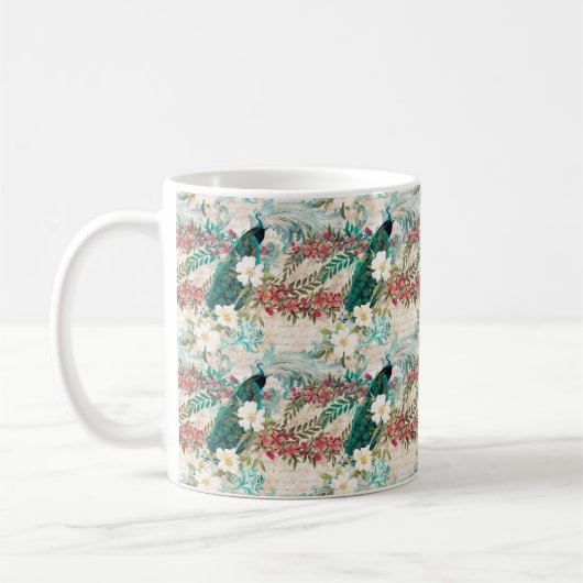Mug Pacock Floral (Gauche)