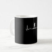 Mug Paddleboard Stand Up Paddle Heartbeat (Devant gauche)