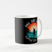 Mug Paddleboard SUP Joyeux Jamais Après Fille Vintage (Devant droit)