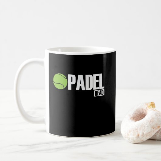 Mug Padel Head Tennis Sport und Ball (Avec donut)