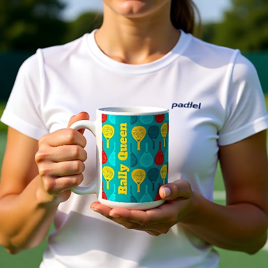 Mug Padel Racket Fuel, texte personnalisé