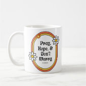 Mug Padre Pio Pray Hope Don't Worry Quote (Gauche)
