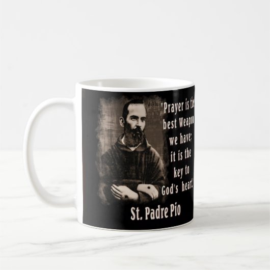 Mug Padre Pio Saint franciscain (Gauche)