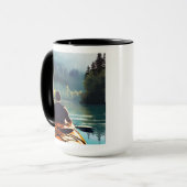 Mug Pagaie plus, Inquiète moins | Citation et Art de K (Devant gauche)