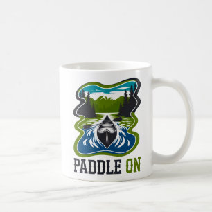 Mug Pagaie Sur Canoë Aventure Mountain Lake Design
