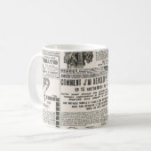 Mug Page de journal avec publicité antique (Devant gauche)