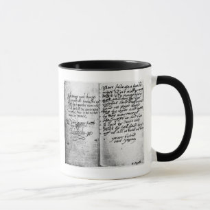 Mug Page de manuscrit