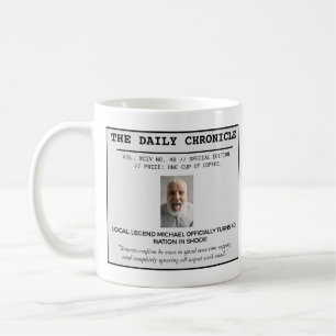 Mug Page de première de journal vintage drôle pour un