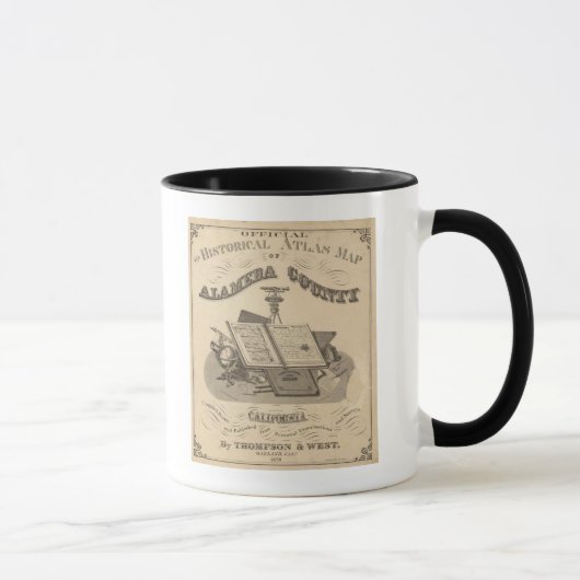 Mug Page de titre Carte de l'atlas du comté d'Alameda (Droite)
