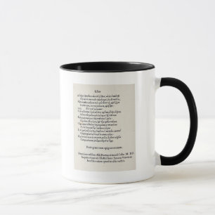 Mug Page des épigrammes grecs par Angelo Poliziano,