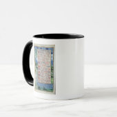 Mug Page du texte latin avec la frontière (Devant gauche)