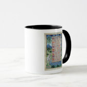 Mug Page du texte latin avec la frontière (Devant droit)