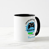 Mug Page mariage Garçon Levelup Gamer Fun  (Devant droit)