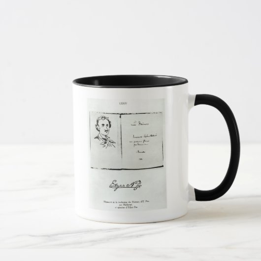 Mug Page titre de "Les Poemes" par Edgar Allan Poe (Droite)