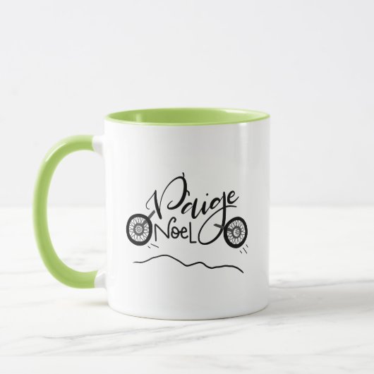 Mug Paige Noel - Commande de lettres personnalisée (Gauche)
