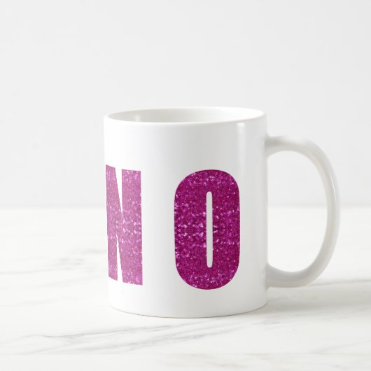 Mug paillée rose non (Droite)