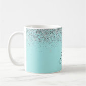 Mug Pailleté Aqua Bleu Turquoise Féminin (Gauche)