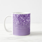 Mug Pailleté Glam Royal Violet Nom (Gauche)