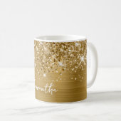 Mug Pailleté Or Glam Nom (Devant droit)