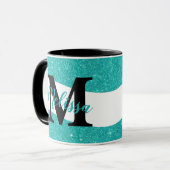 Mug pailleté personnalisé (Devant gauche)