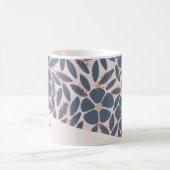 Mug Pailleté Rose Gold Fleurs Bleu Smokey Mignon (Centre)
