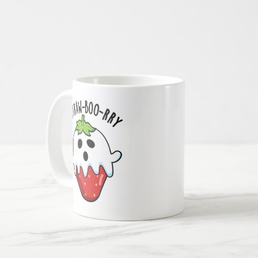 Mug Paillette de fraises à fond (Devant gauche)
