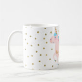 Mug Paillettes de licorne rose et or métallisé (Gauche)