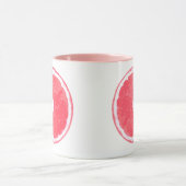 Mug Paillettes de pamplemousse rose Peinture numérique (Centre)