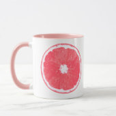 Mug Paillettes de pamplemousse rose Peinture numérique (Gauche)