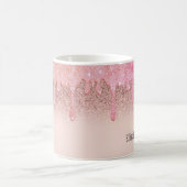 Mug Paillettes de rose doré tendance à gouttes (Centre)