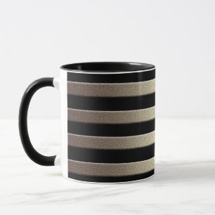 Mug Paillettes dorées dégradé rayé rayures noir
