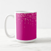 Mug Paillettes dorées & Monogramme Nom en écriture bla (Gauche)