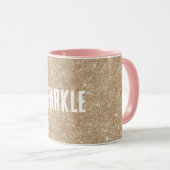 Mug Paillettes dorées scintillantes (Devant droit)