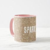 Mug Paillettes dorées scintillantes (Devant gauche)