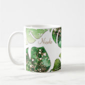 Mug Paillettes dorées scintillement glamour feuilles t (Gauche)