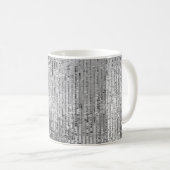 Mug Paillettes en argent motif transparent (Devant droit)