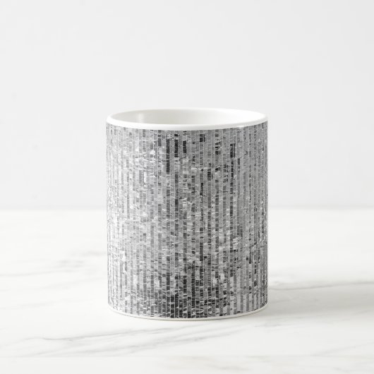 Mug Paillettes en argent motif transparent (Centre)