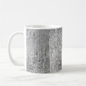 Mug Paillettes en argent motif transparent (Gauche)